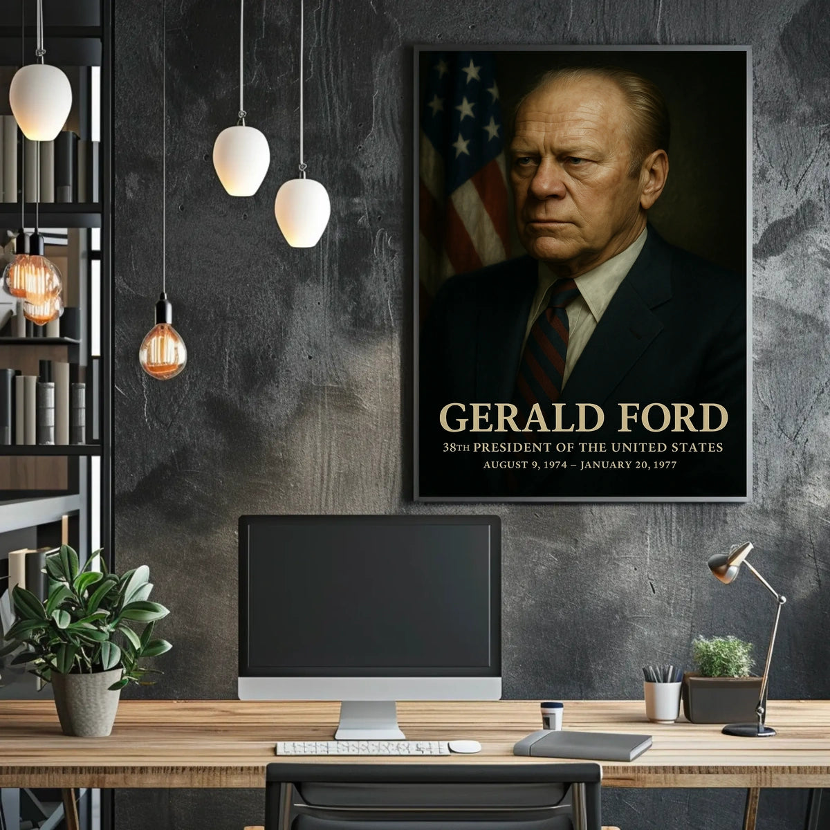 Gerald Ford 38th President Poster Home Decor Wall Art
