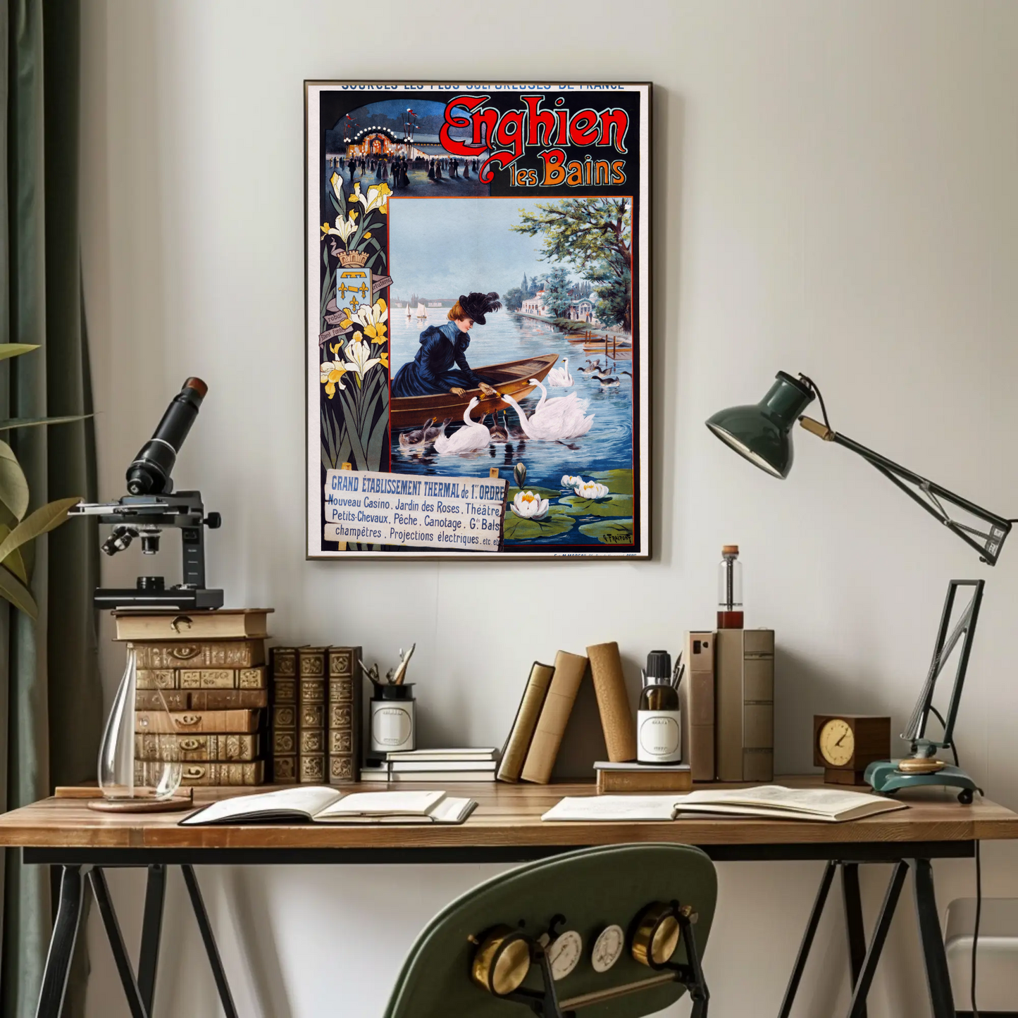 Enghien les Bains Vintage Poster