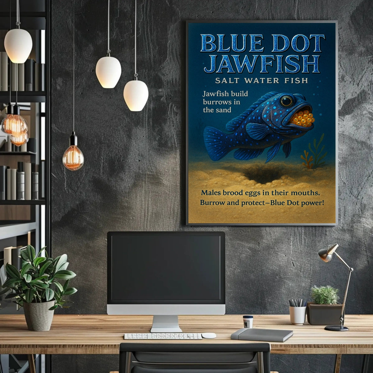 Blue Dot Jawfish Poster