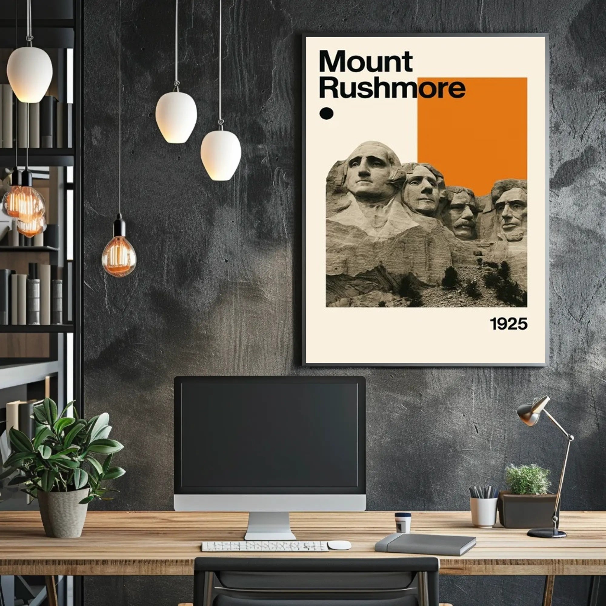 Mount Rushmore Landmark Art Print: Historical or Presidential Poster