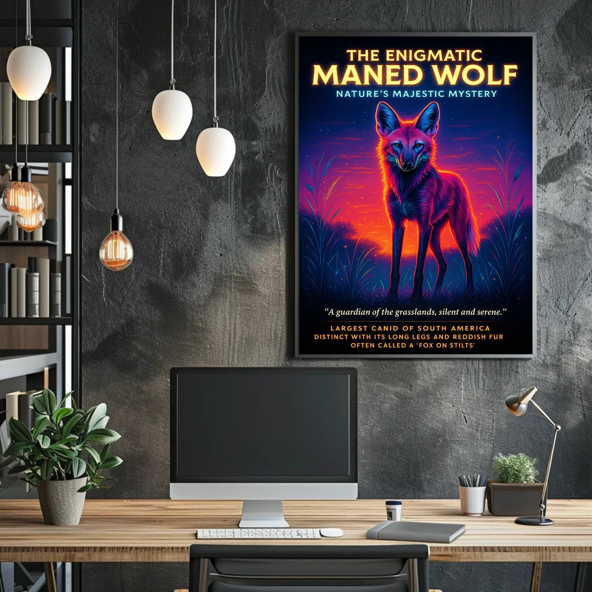 The Enigmatic Maned Wolf Poster