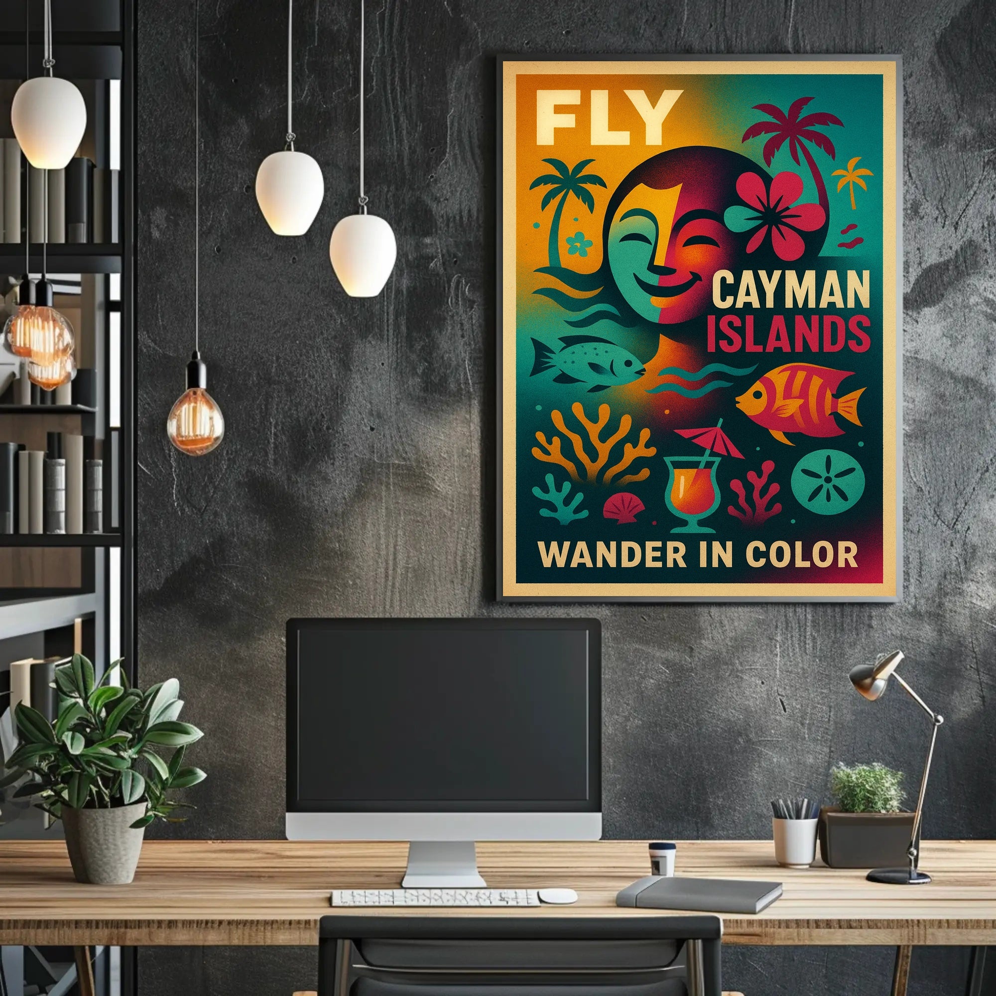 Wander in Color - Cayman Islands Poster