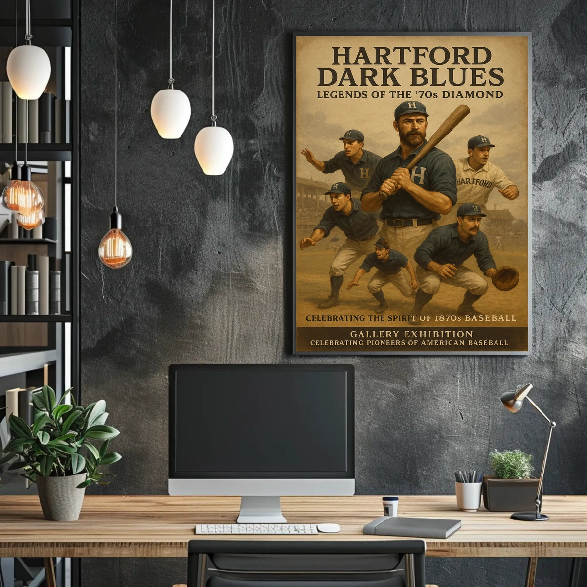 Hartford Dark Blues Legends of the 70s Diamond Poster