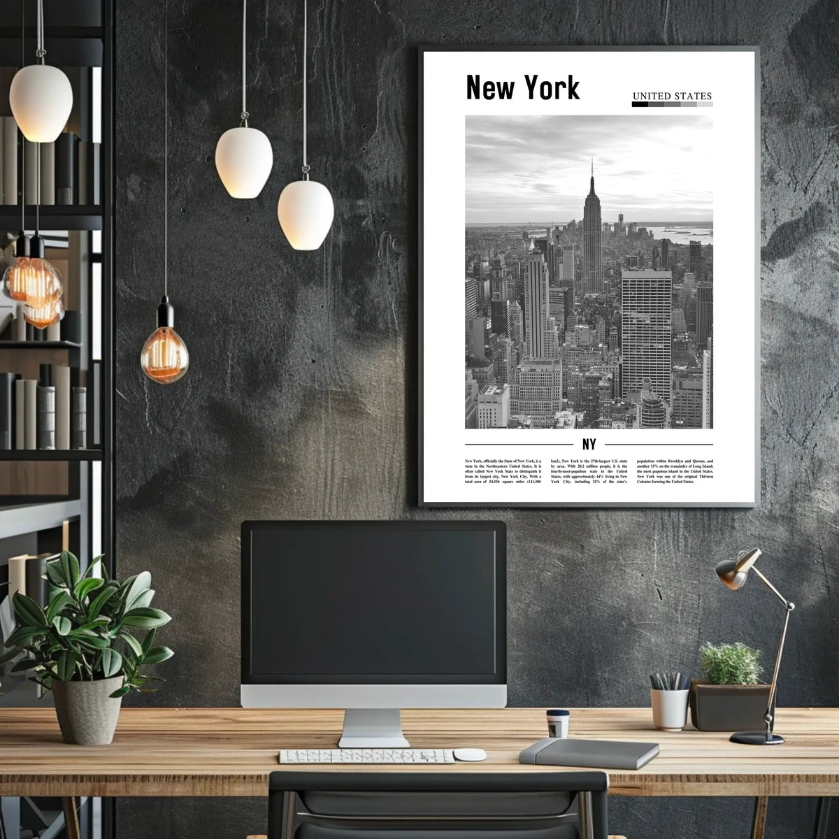 New York City Empire State Building Poster Classic Wall Art