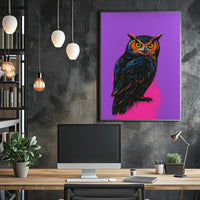 Vibrant Owl Portrait Poster