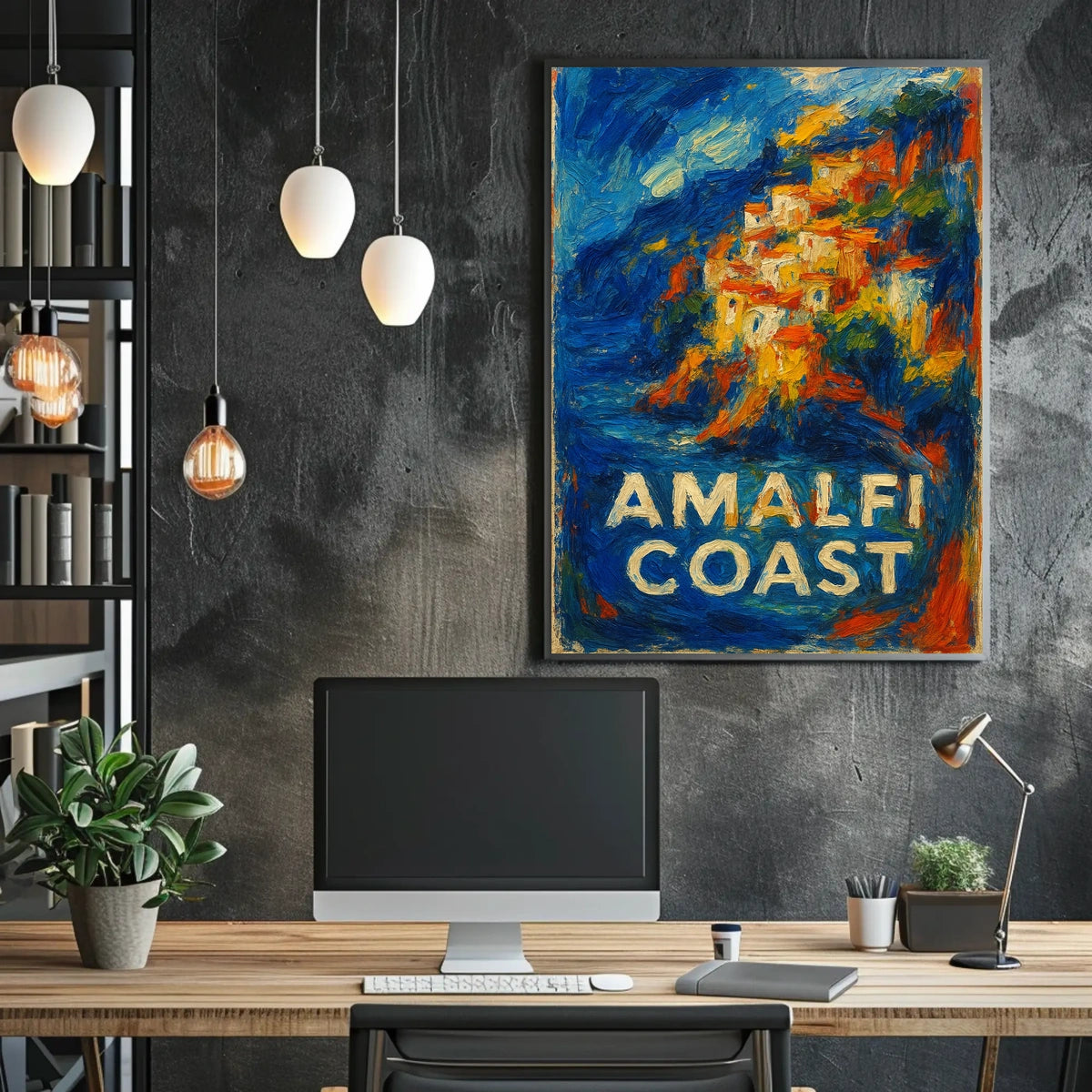 Amalfi Coast Poster Wall Art Coastal Decor 18x24 Scenic