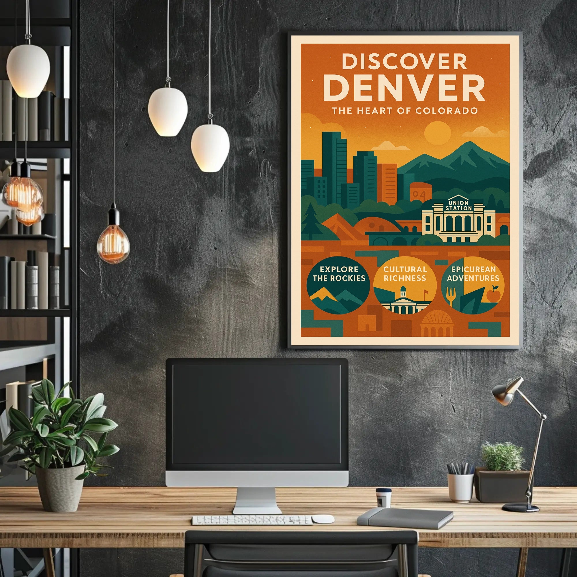Discover Denver The Heart of Colorado Poster PosterGoat