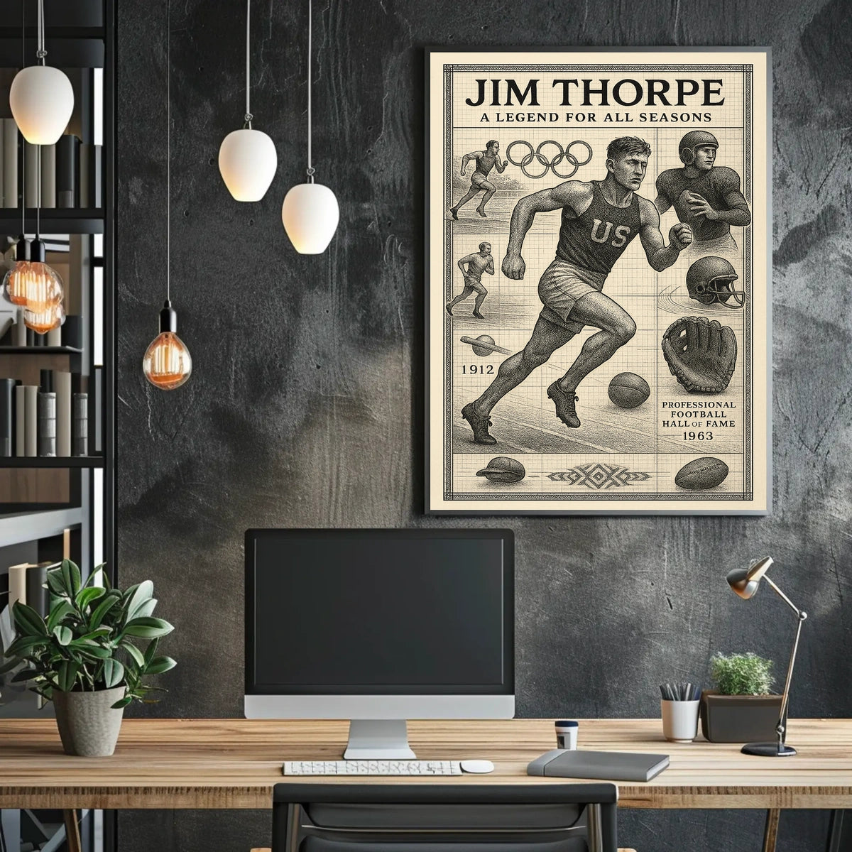 Jim Thorpe A Timeless Sports Legend Jim Thorpe Poster