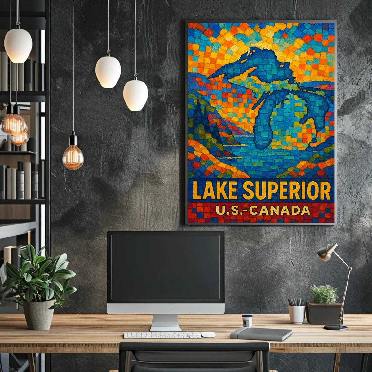 Lake Superior U.S.-Canada Poster