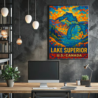 Lake Superior U.S.-Canada Poster