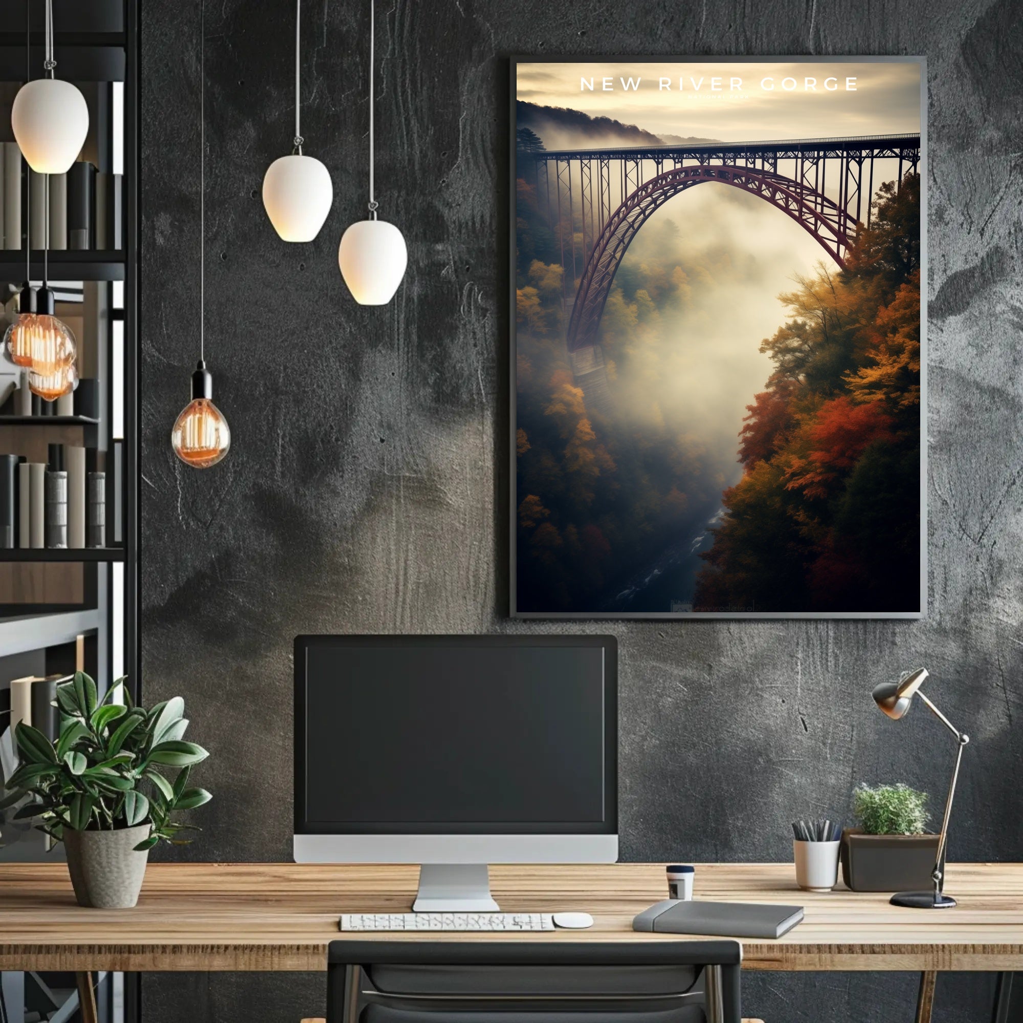 New River Gorge Bridge Autumn Poster Wall Art