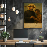 Saint Damien Reverent Compassion Cultural or Heritage Poster
