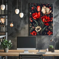 Botanical Elegance: Artistic Tulip Bouquet Poster