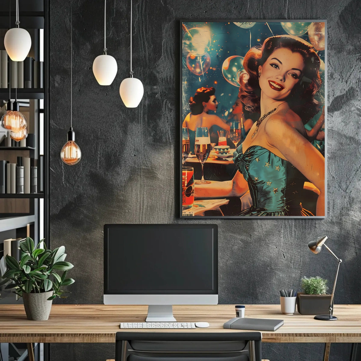 Vintage Glamour Celebration Poster