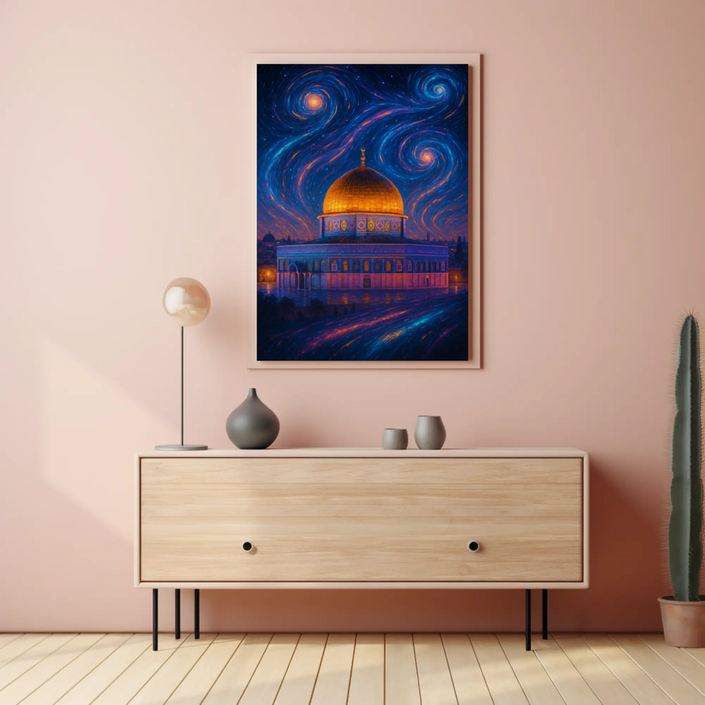 Dome of the Rock Starry Night Heritage Poster