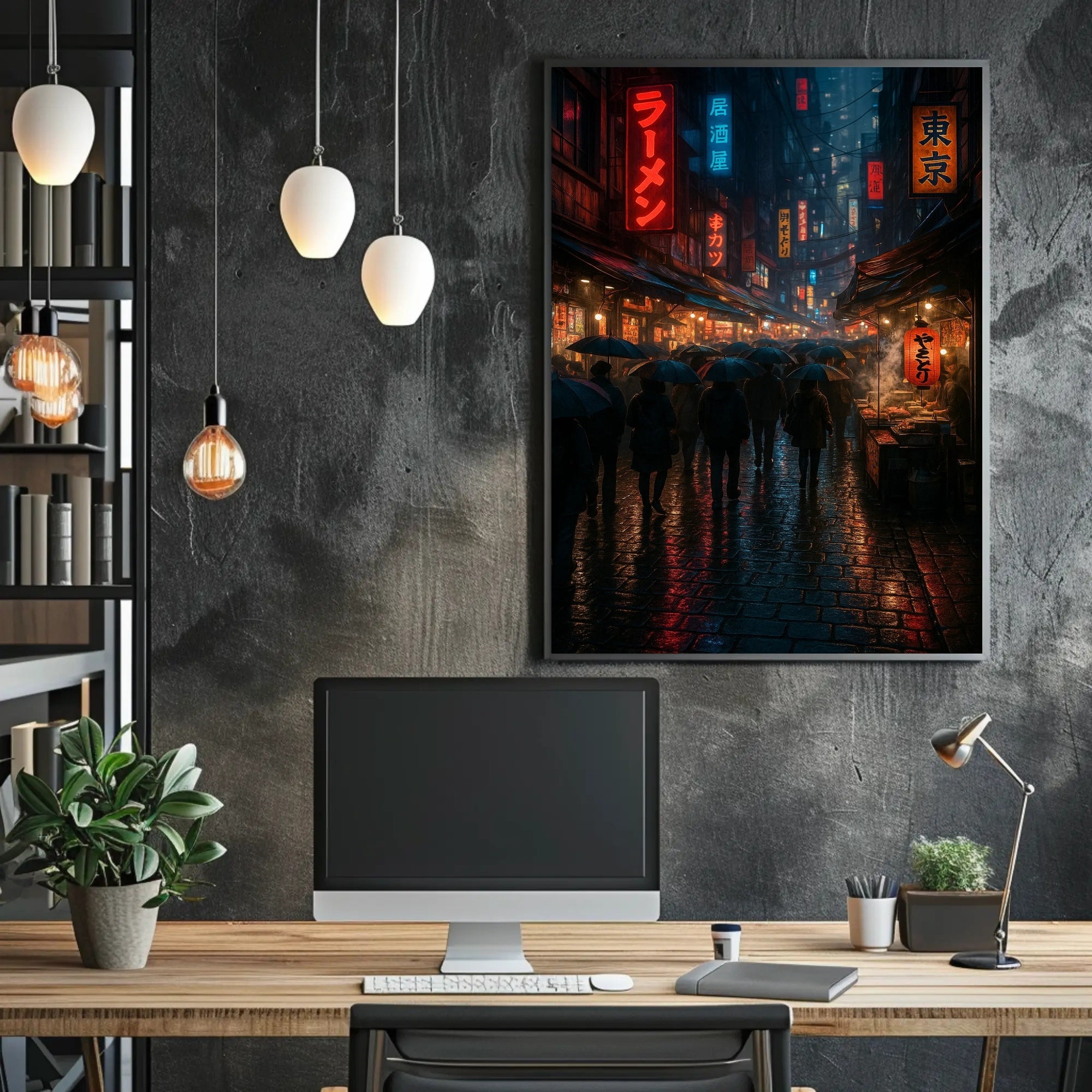 Neon Tokyo Street Vibes: Urban or Cityscape Poster