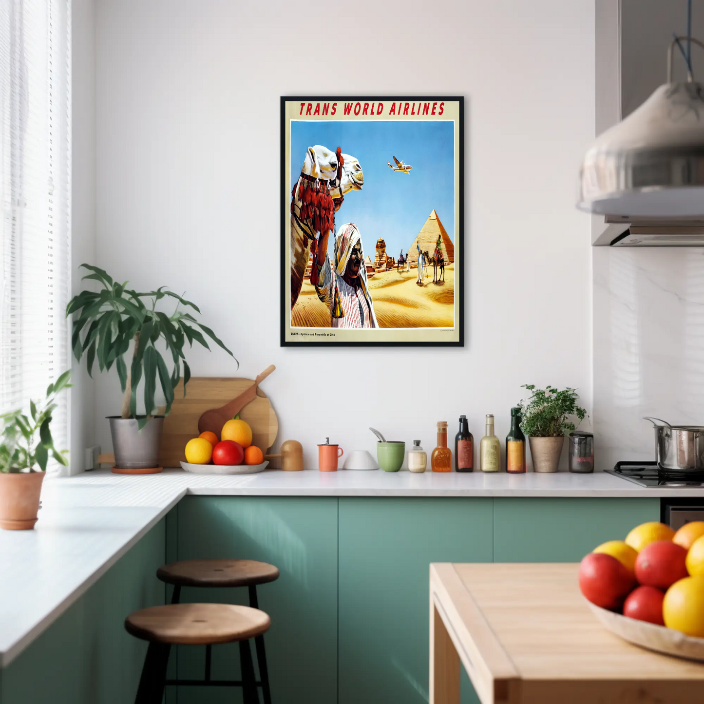 Trans World Airlines Egypt Vintage Poster