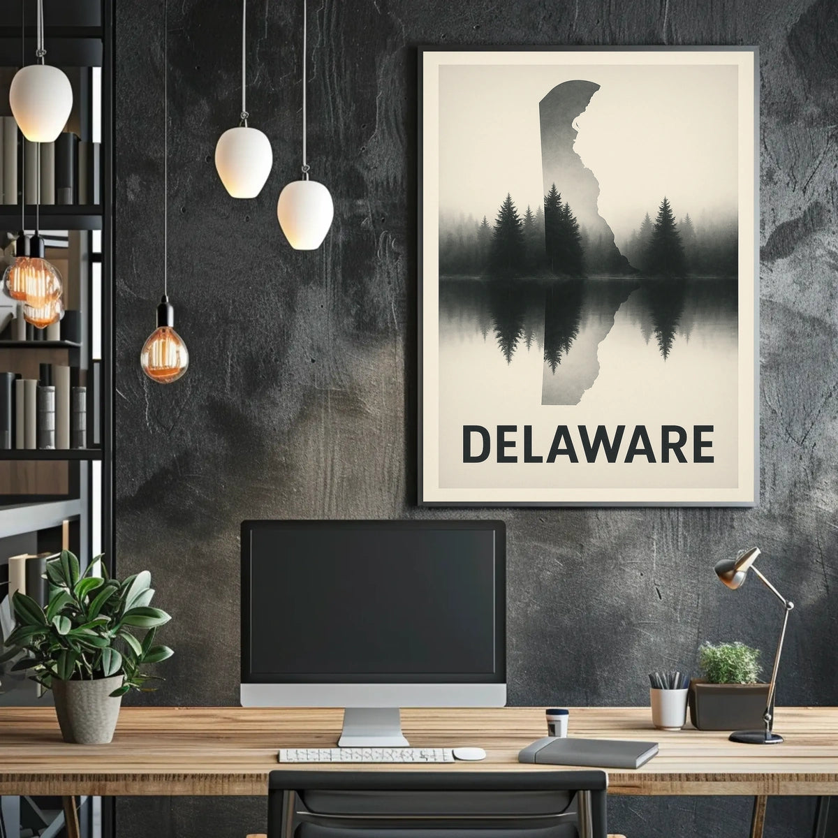 Delaware Silhouette Poster
