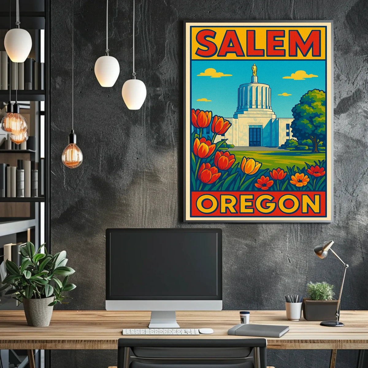 Salem, Oregon A Scenic View Poster