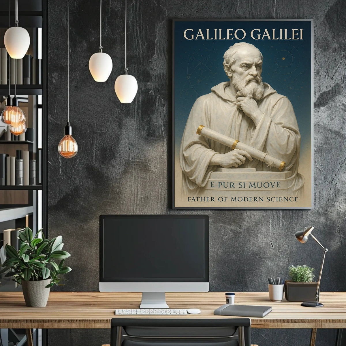 Galileo Galilei Father Of Modern Poster