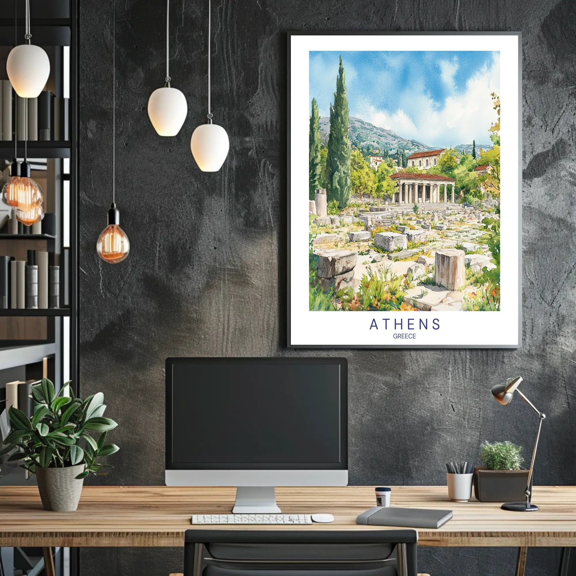 Athens Ancient Ruins Poster PosterGoat