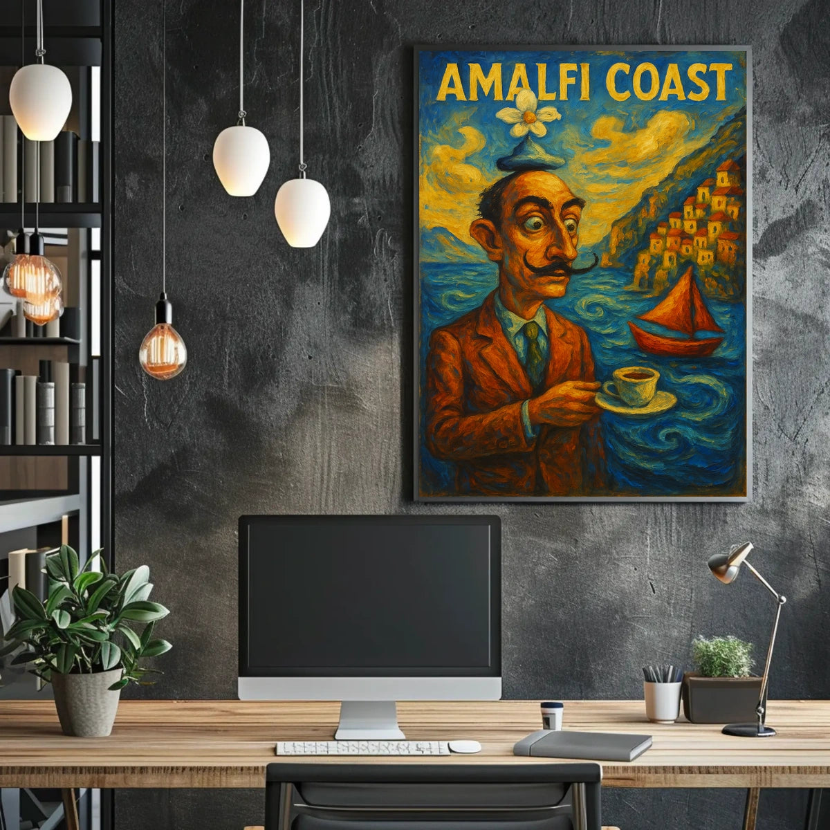 Amalfi Coast Surrealism Surreal Poster