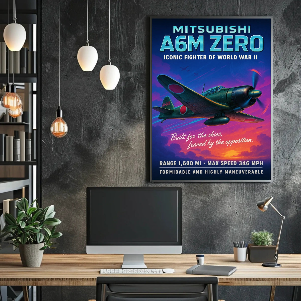Mitsubishi A6M Zero Iconic Fighter Poster