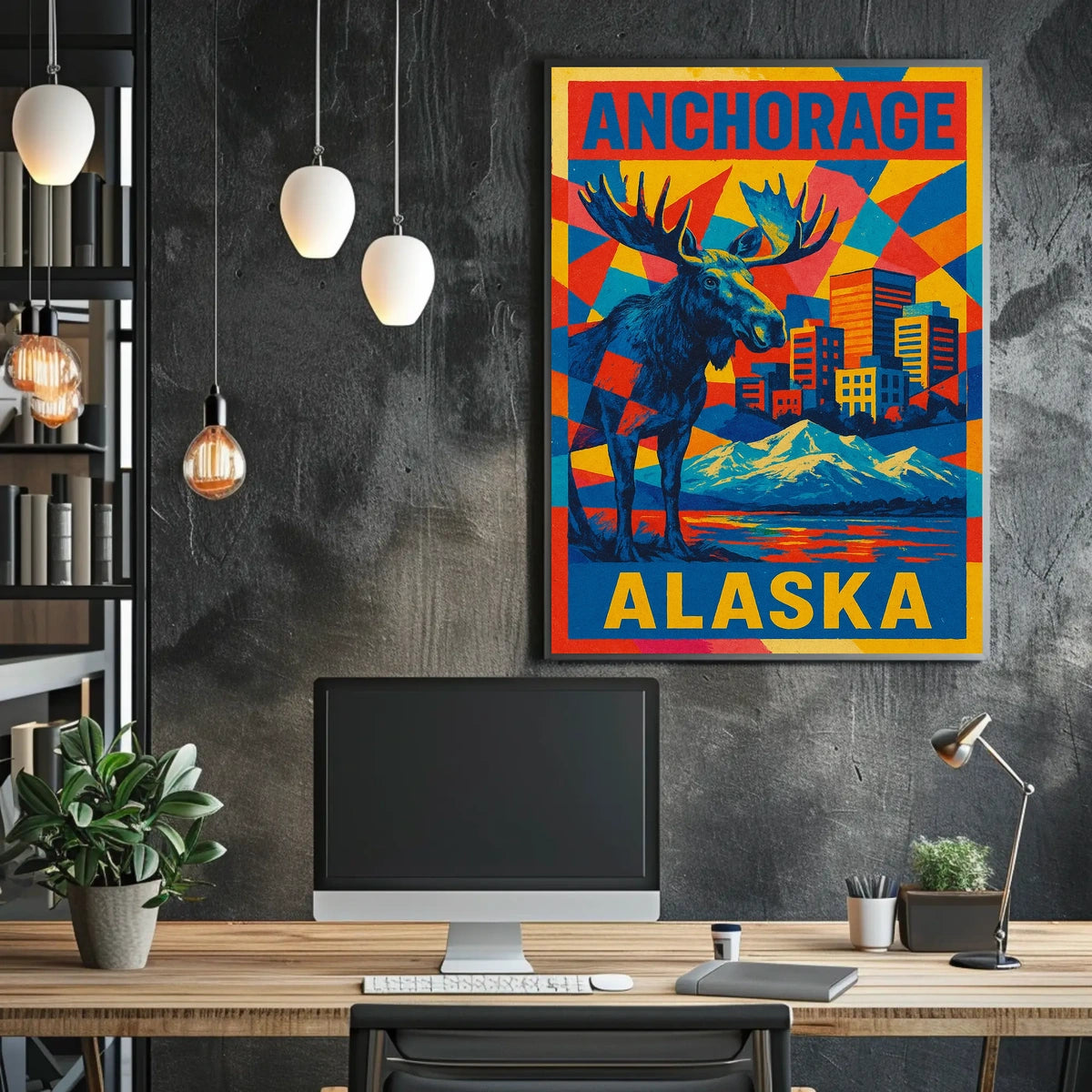 Anchorage, Alaska Vibrant Wilderness Poster