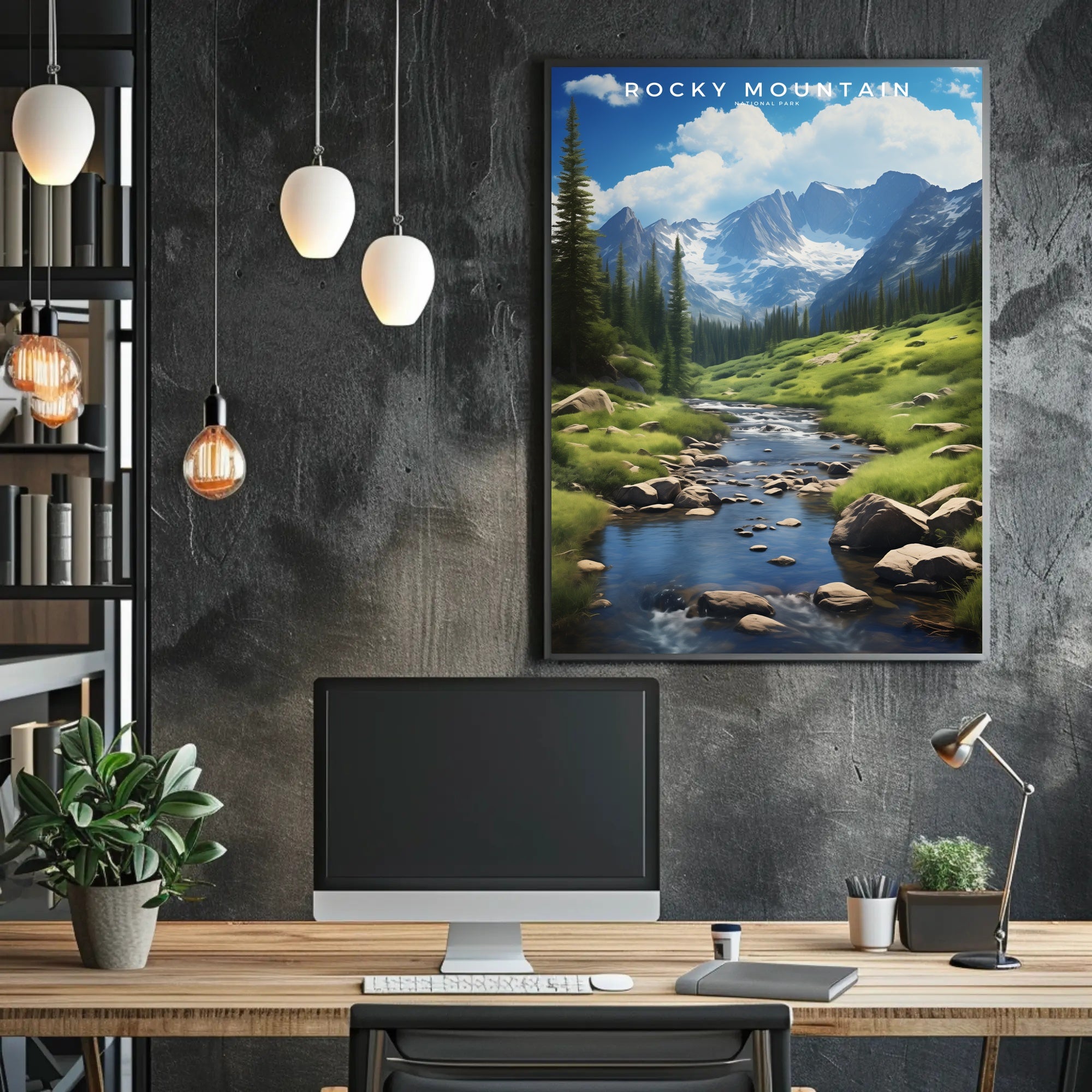 Rocky Mountains Serene Travel Poster Print