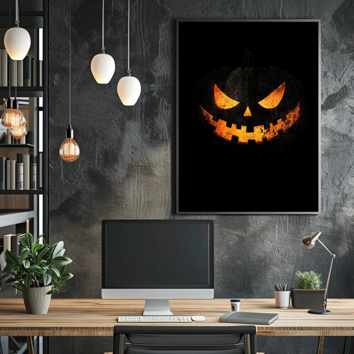 Halloween Jack-o'-Lantern Jack-o-lantern Spooky Eerie Poster
