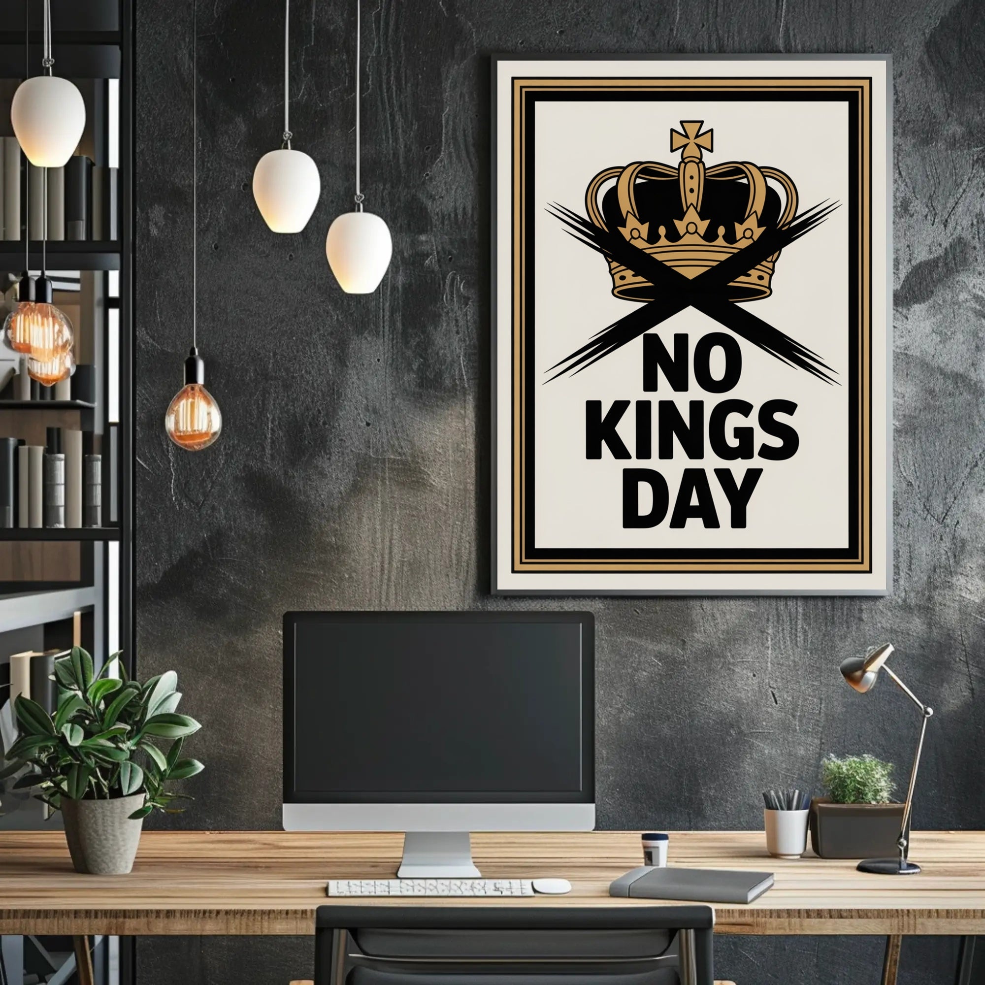 No Kings Day Anti-Monarchy Political or Propaganda Poster