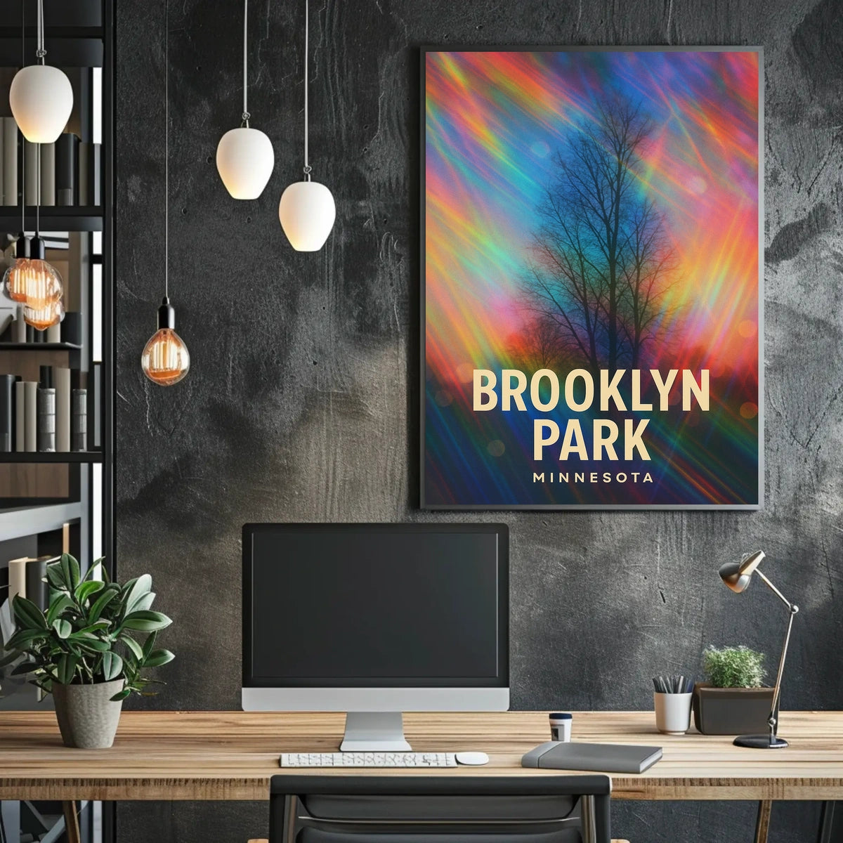 Brooklyn Park Minnesota Scenic Minimalist Wanderlust Poster