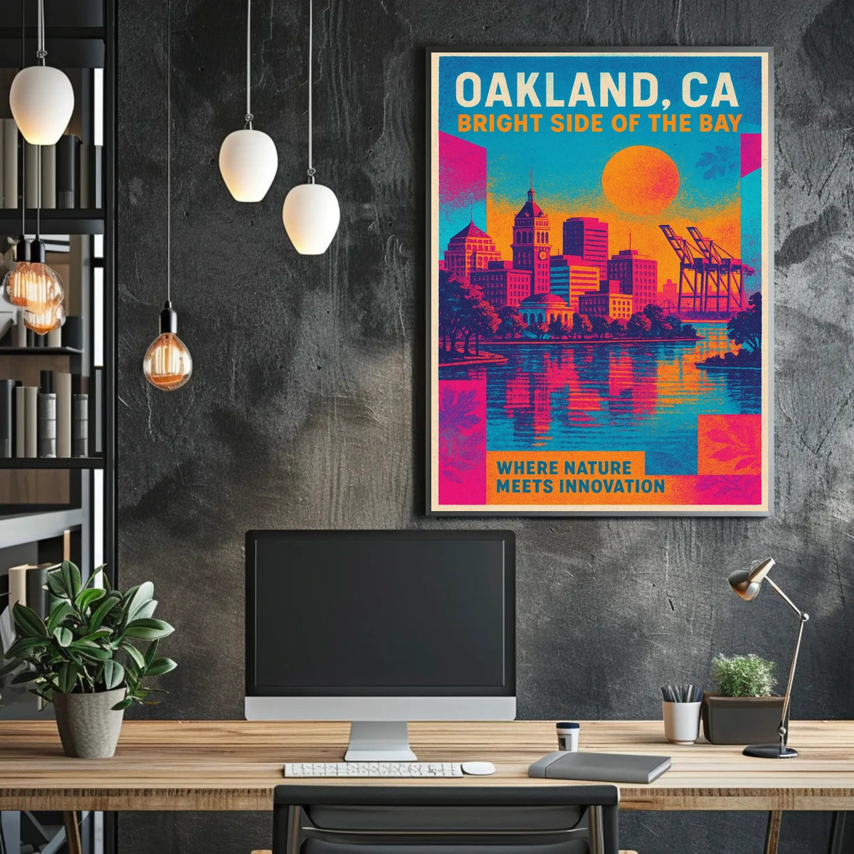 Oakland, Ca Bright Side Of The Bay Poster