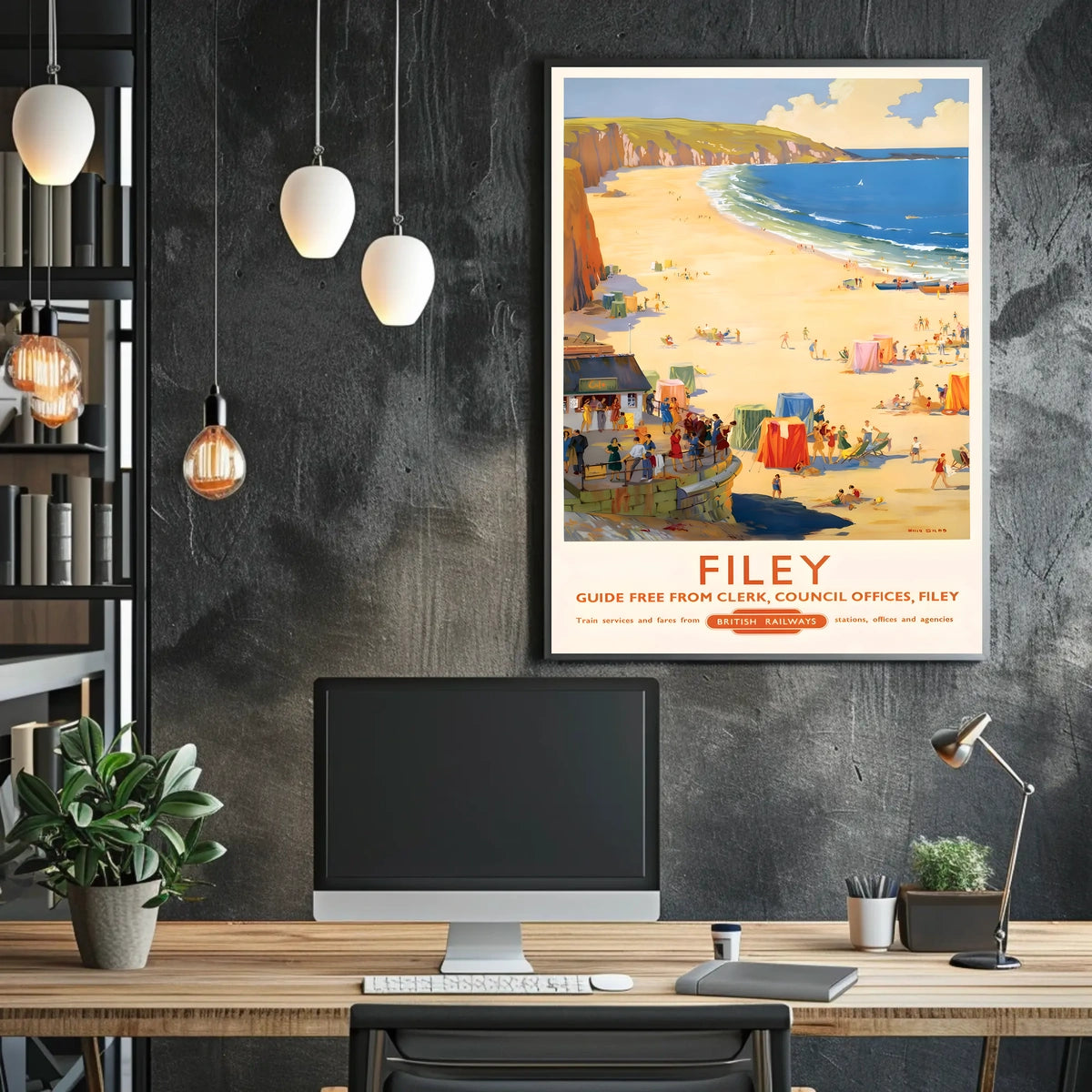 Filey Beach British Railways Poster