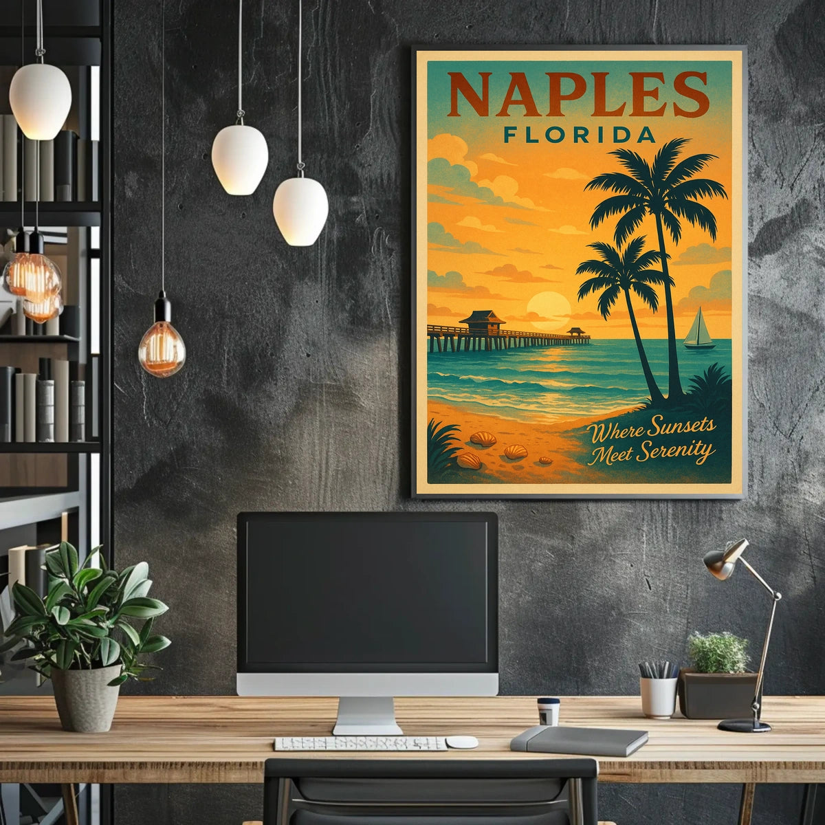 Naples, Florida Where Sunsets Meet Serenity Poster