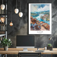 Guatapé Tranquil Hillside View Travel Poster PosterGoat