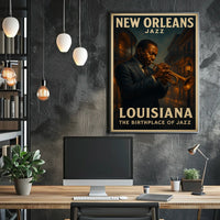New Orleans The Birthplace Of Jazz Poster