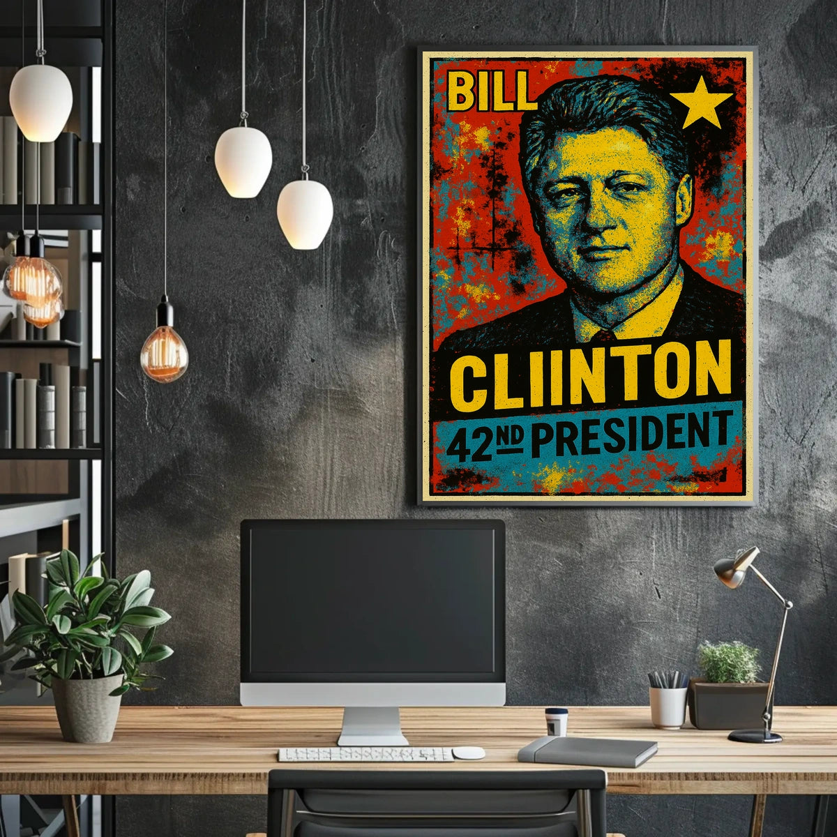 Bill Clinton 42nd President of the United States Graffiti Pop Art Poster