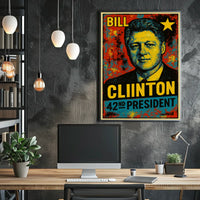 Bill Clinton 42nd President of the United States Graffiti Pop Art Poster