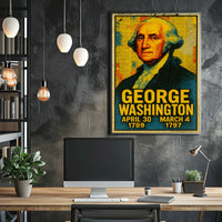 George Washington Pop Art Patriotic Poster Print