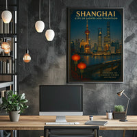 Shanghai City Of Lights And Tradition Poster