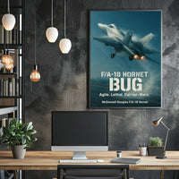 F/A-18 Hornet Fighter Jet in Flight Poster