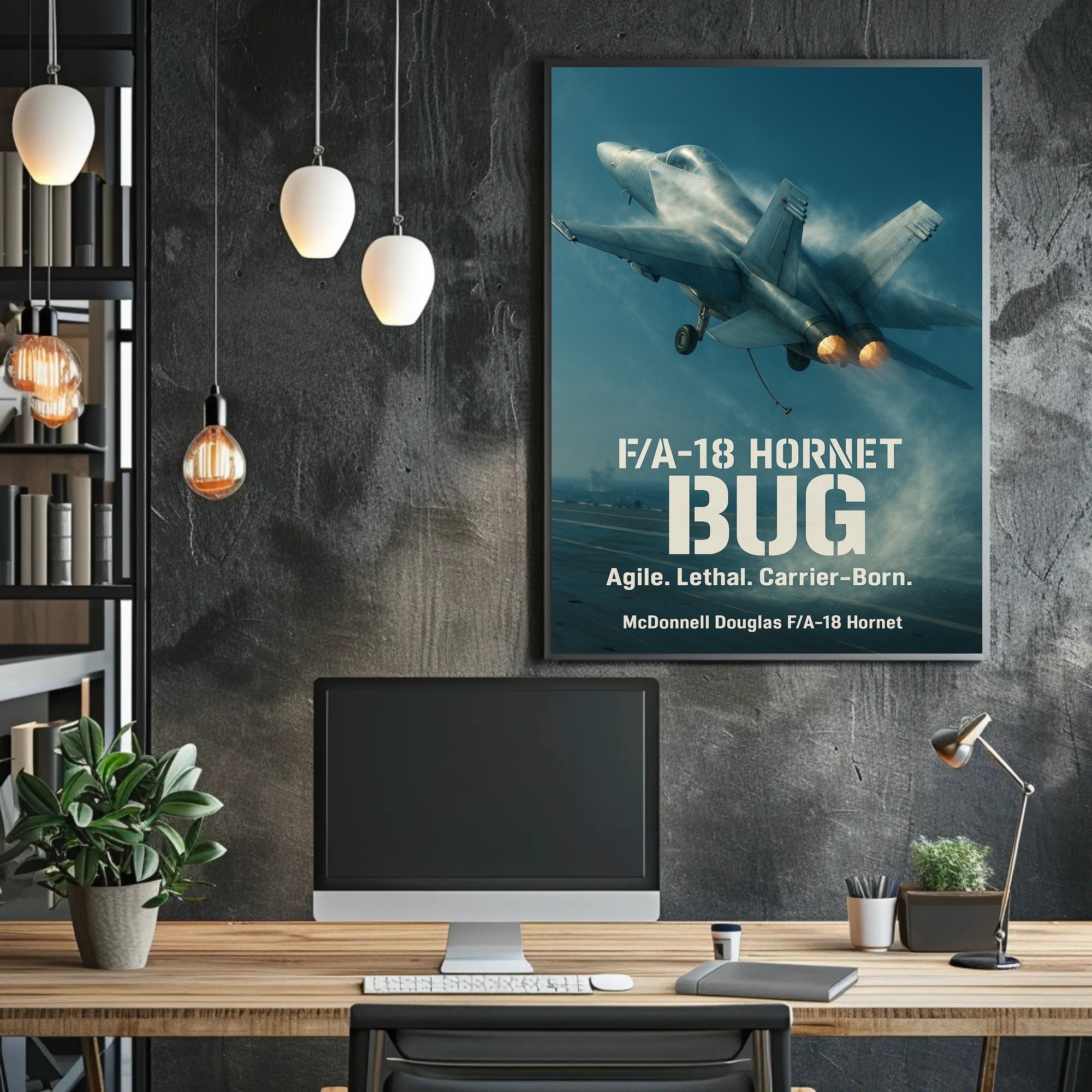 F/A-18 Hornet Fighter Jet in Flight Poster