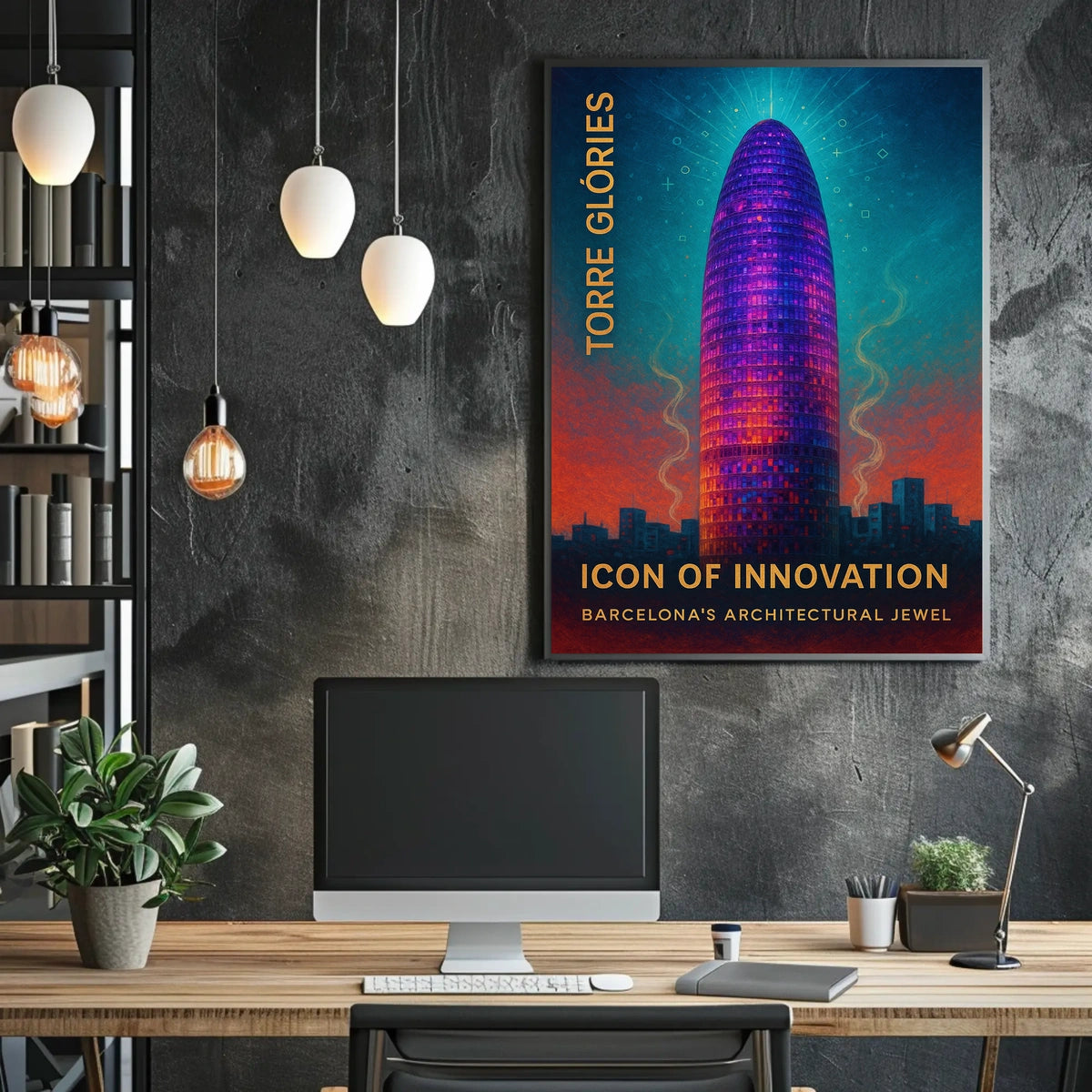 Torre Glรฒries Icon of Innovation Poster