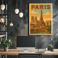 Paris Landmarks Poster