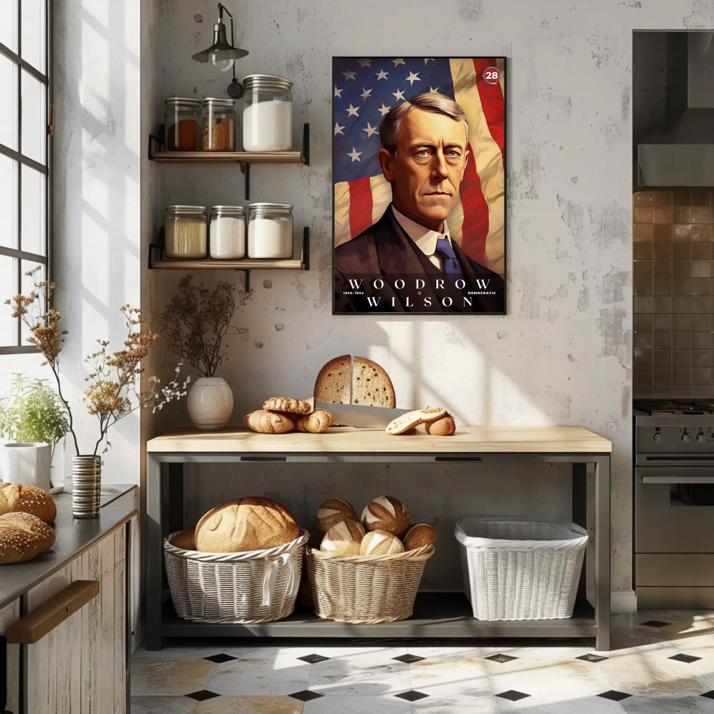 Woodrow Wilson 28th President Of The United States Portrait