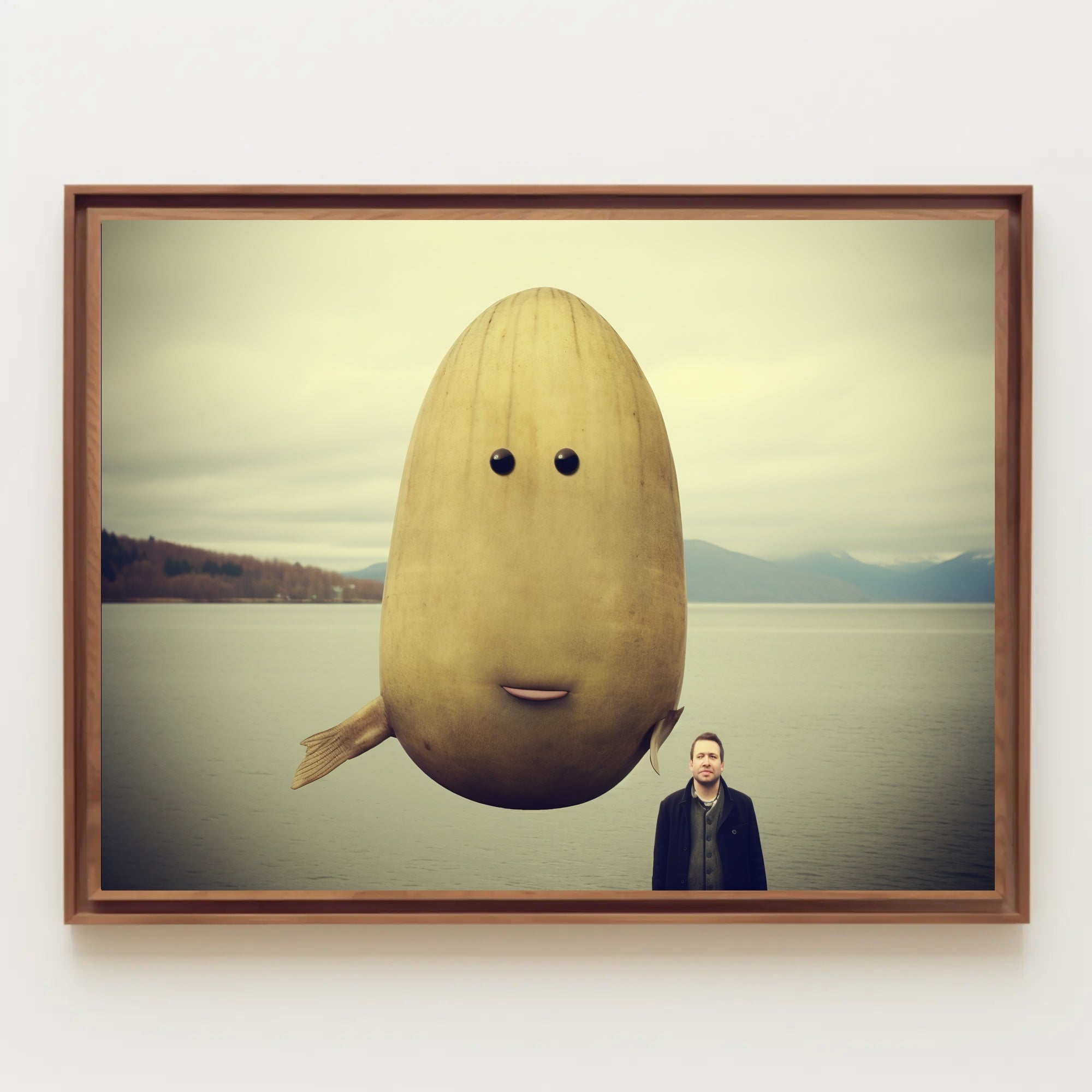 Surreal Lakeside Creature Fantasy or Mythology Poster