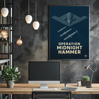 Operation Midnight Hammer: Futuristic Military Aviation Poster PosterGoat