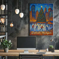 Detroit Winter Wonderland Vintage Collectors Poster