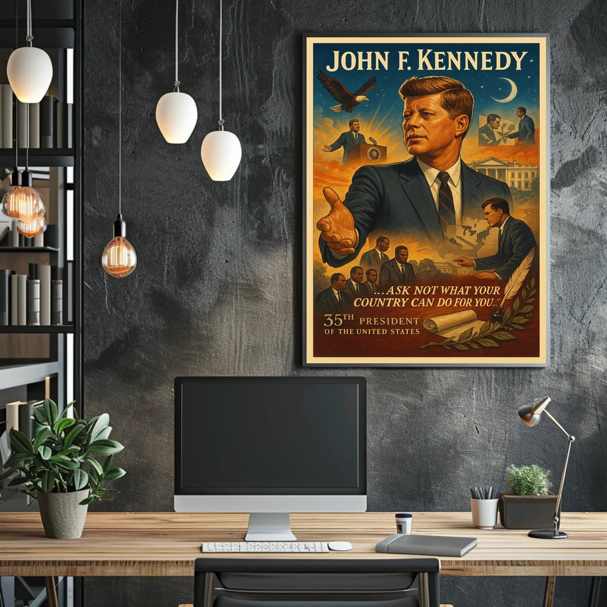 Patriotic Vintage Poster: Inspire Leadership and Civic Duty